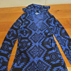 Aztec print hoodie lightweight